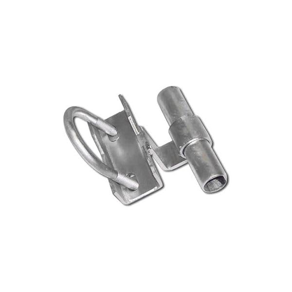 Ozark Fence & Supply Chain Link Gate Track Bracket - Galvanized Steel - 1-7/8" to 2-7/8" Posts - 1-5/8" Rail - Rolling or Sliding (Pack of 1) - size: 1 Pack