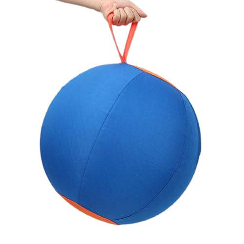 Herding Ball for Dogs, Jolly Ball for Dogs and Goats, Dog Soccer with Straps & Hand Pump for Cattle Dog, Collies, and Herding Breeds for Training and Play, Not Suitable for Chewing or Gnawing - 18"