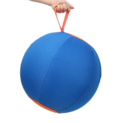 Herding Ball for Dogs, Jolly Ball for Dogs and Goats, Dog Soccer with Straps & Hand Pump for Cattle Dog, Collies, and Herding Breeds for Training and Play, Not Suitable for Chewing or Gnawing - 18"