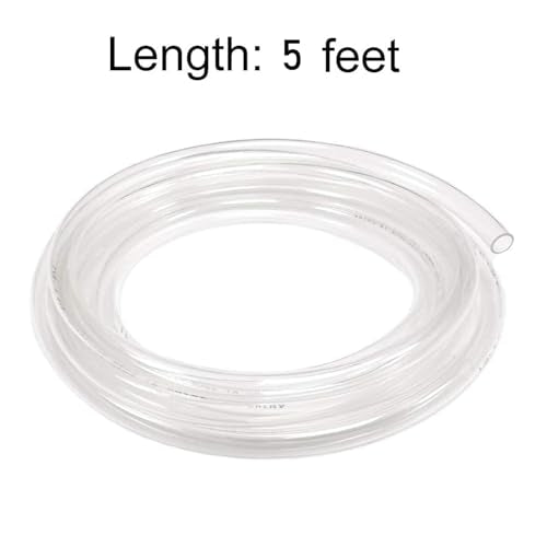 Eastrans Clear Vinyl Tubing 1 1/2 Inch ID, Flexible PVC Hose, Lightweight Plastic Tubing, by 1.5 Inch ID, 5-Feet Length - size: ID 1.5 INCH, style: 5 Feet