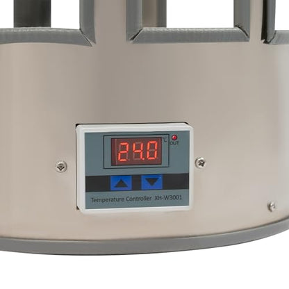 Chicken Water Heater, Heated Chicken Waterer with 5 Gallon Bucket & LED Display Screen, Adjustable Temperature Winter Heated Water Bowl for Poultry & Birds Chickens, Ducks, Pigeons Etc