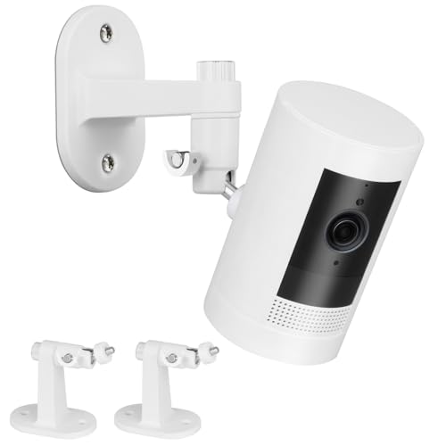2Pack Adjustable Security Wall Mount Bracket for Ring Stick Up Cam & Ring Outdoor Cam Plus, Perfect View Angle for Your Surveillance Camera System - White - color: White