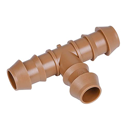 JAYEE 24P Drip Irrigation Fittings Kit for 1/2" Tubing (.600 ID), 17mm Parts- 6 Tees, 6 Couplings, 6 Elbows,6 End Cap Plugs- Barded Connectors for Rain Bird Pipe and Sprinkler Systems (24 Pieces Set) - color: 24P Drip Irrigation Fittings Kit