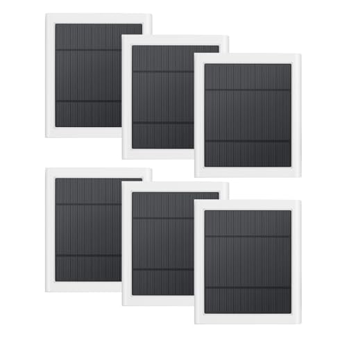 Solar Panel Outdoor for Ring Cameras (White 6P) Spotlight Cam Plus/Pro(Battery) Stick Up Cam/Pro Wireless Outdoor with 10FT/3M Long Cable Dustproof Waterproof - color: White 6P