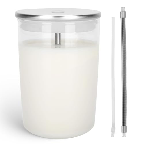 Glass Milk Container for Jura & Stainless Steel Milk Pipe Casing with HP3 Adapter, Compatible with Jura Coffee Machine Models: Z8, Z6, J6, S8, S80, E8, GIGA X8cG2 / X8G2/X3cG2 / X3G2, X8, X10, WE8 - style: Container+ Pipe Casing