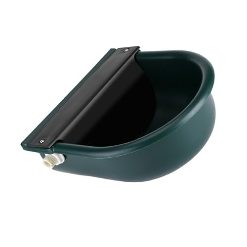 Animal Water Drinking Trough, Automatic Cow Drinking Water Bowl Feeder Trough Dispenser Waterer Livestock Water with Ball Valves for Pet Dog Horse Cattle Goat Sheep