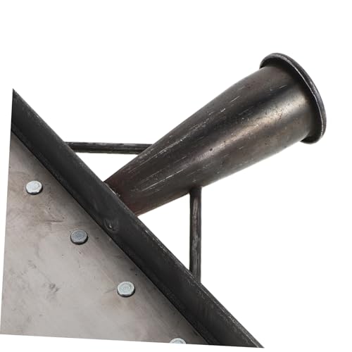 HOMSFOU Heavy Duty Manganese Steel Manure Scraper Shovel for Farm Maintenance and Driveway Cleaning, Concrete and Dung Scraping Tool, Silver Year-Round Use