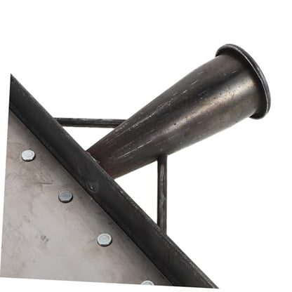 HOMSFOU Heavy Duty Manganese Steel Manure Scraper Shovel for Farm Maintenance and Driveway Cleaning, Concrete and Dung Scraping Tool, Silver Year-Round Use