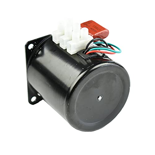CHANCS 60KTYZ Synchronous Gear Motor AC 110V 8/10r/min CW/CCW Control 18W with 1PC Gear Motors Mounting Bracke Fixed Seat Holder - size: 8/10r/min Motor+Bracket
