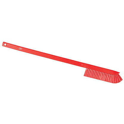 Vikan 41974 Ultra-Slim Cleaning Brush with Long Handle, 23.62" Medium, Red - color: Red