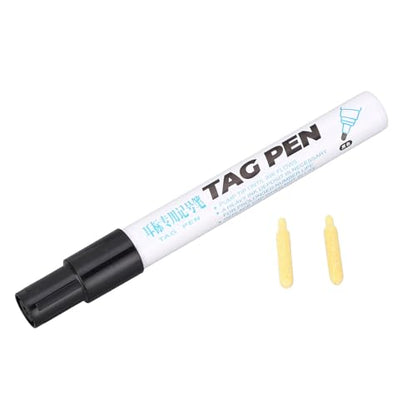 Ear Marking Pen, Portable Ear Tag Pen, Strong Penetration Black Ink for Cow Sheep Animal