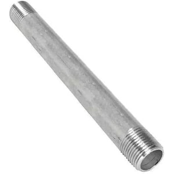 3'' x 16" Schedule 80 S80 304 Stainless Steel SMLS Nipple Threaded Both Ends TBE - size: 3'' x 16", style: 3''