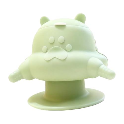 Puppy Feeder with Four Feeding Station Silicone Nursing Bottle Bowl Dispenser Soft Texture Device Suitable for Multiple Pets Breeders Home, Green - color: Green