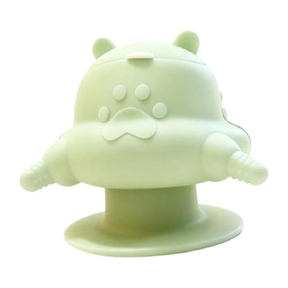 Puppy Feeder with Four Silicone Nursing Bottle Feeding Station Bowl Dispenser Multifunctional and Easy Cleaning Suitable for Breeders Pet, Green - color: Green