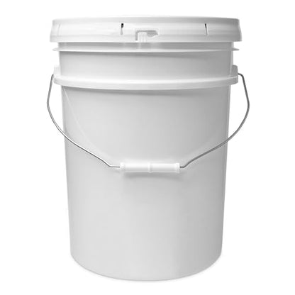 ePackageSupply 5 Gallon Bucket - Food Grade w/Lid BPA-Free, 3 Pack - White | Airtight Gasketed Tear Strip Lid, Heavy-Duty 90 Mil HDPE Plastic Pail, Bulk Storage, Food Safe Durable Container, Made in USA - color: White, size: 3 Packs