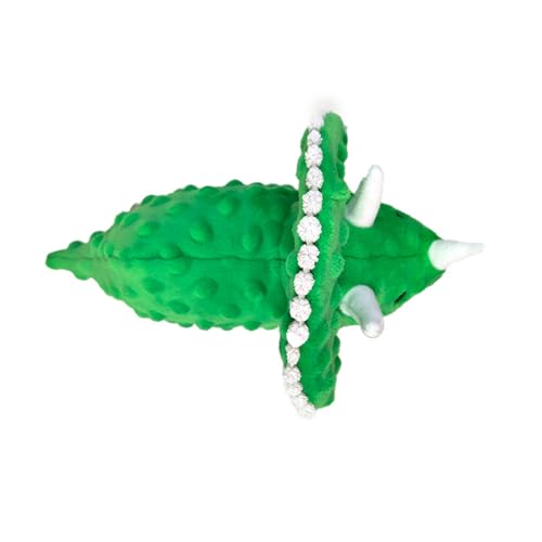 Squeaky Dog Toys Plush Dog Toy with Crinkle Paper Stuffed Durable Dog Chew Toys for Small Middle and Large Dogs Triceratops Green - color: Triceratops Green
