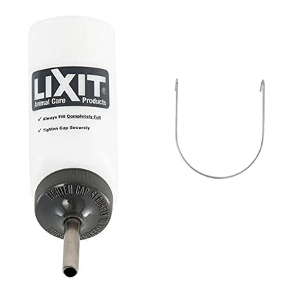 Lixit Wide Mouth BPA-Free Cage Water Bottles for Rabbits, Ferrets, Guinea Pigs, Rats, Chinchillas, Hamsters, Mice, Hedgehogs, Gerbils and Other Small Animals. (Translucent, 8 Ounce) - color: Translucent, size: 8 Ounce