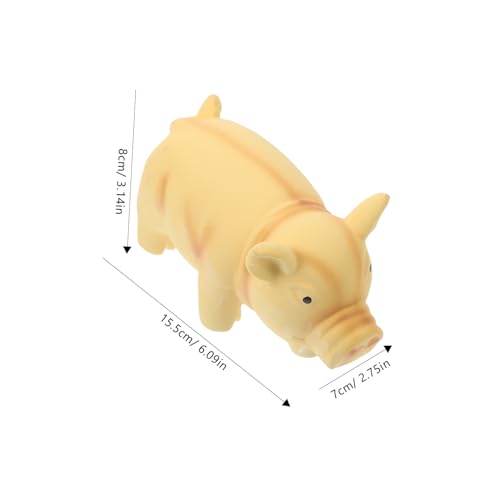 ibasenice Dog Chew Toy Cartoon Pig Molar Toy for Indoor Play Biting Resistant Squeaky Easy to Clean for Dogs