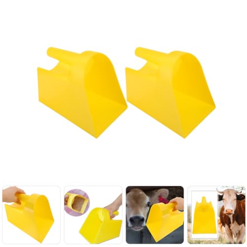 Yardwe Ergonomic Handle Plastic Scoop Multi-purpose Feeder for Livestock Feed