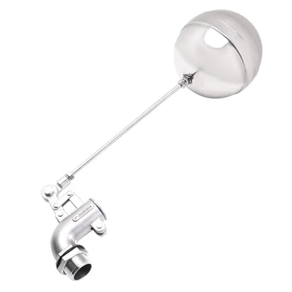Adjustable Float Ball Valves - 1" NPT Male Thread Stainless Steel 304 Elbow Flow Control Float Valve for Automatic Water Level Control Tank Pond Water Tower - size: 1 Inch
