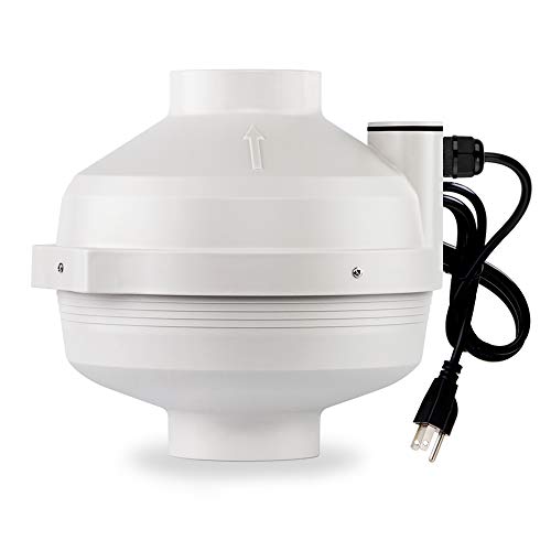 PF-100 | Radon Mitigation Fan 4" 190CFM | Waterproof Duct Fan (Indoor/Outdoor)