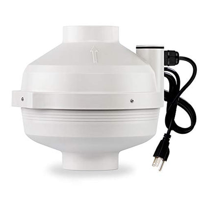 PF-100 | Radon Mitigation Fan 4" 190CFM | Waterproof Duct Fan (Indoor/Outdoor)