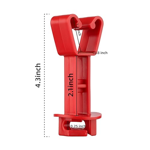 25PCS Electric Fence Insulators for Chain Link Fencing, Extended Insulators, Red - color: Red