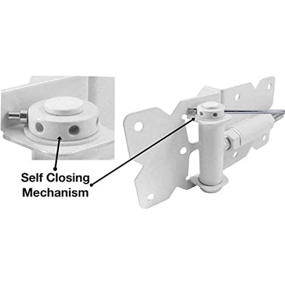 Vinyl Fence Gate Single Gate Hardware Kit Black(for Vinyl, PVC etc Fencing) Fence Gate Kit Includes Gate Hinges w/Mounting Hardware & Gate Latch - has 2 Hinges & 1 Latch - CASE Qty 6 - size: Black - Case - 6 Count