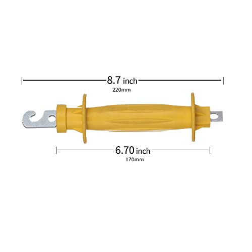 Yellow Rubber Insulated Handle, 5PCS Rubber Gate Handle, Electric Fence Spring Gate Handle for Electric Fence