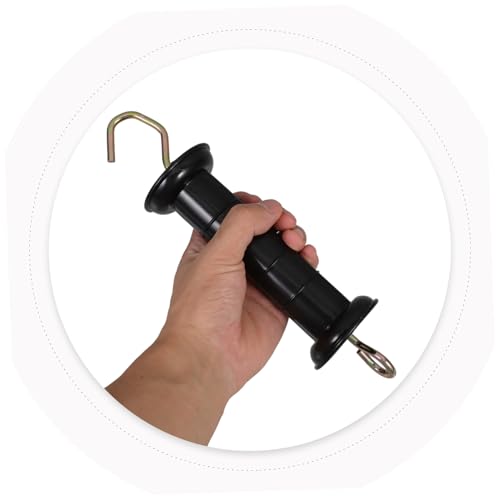BESPORTBLE Fence Gate Handle Electric Fence Door Handle Insulator Robust Steel Construction for Livestock Park and Farm