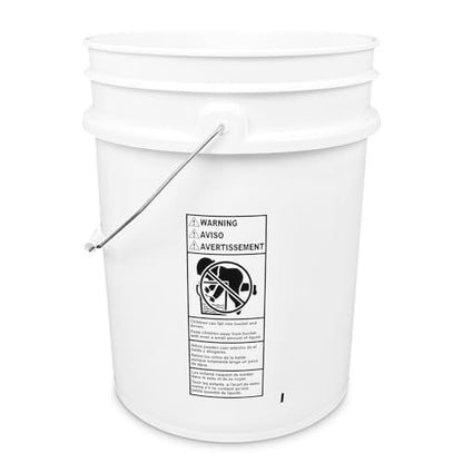 ePackageSupply 5 Gallon Bucket - Food Grade w/Lid BPA-Free, 3 Pack - White | Airtight Gasketed Tear Strip Lid, Heavy-Duty 90 Mil HDPE Plastic Pail, Bulk Storage, Food Safe Durable Container, Made in USA - color: White, size: 3 Packs