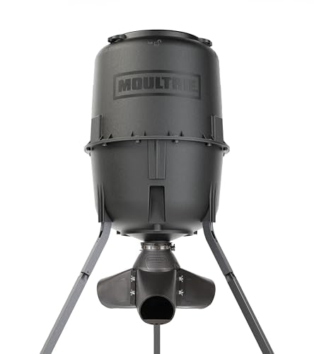 Moultrie Gravity Deer Feeder - Tripod Game Feeder - Easy Conversion Adapter - Protein Pellet Ready - Rugged No-Power Setup for Deer Management - style: 250 lb Capacity