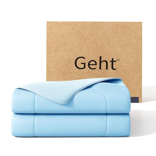Cooling Blanket for Hot Sleepers & Night Sweats – Cooling Comforter, Breathable Lightweight Double-Sided Summer Bedding, Breathable Soft All Season (Airy Blue, King(106"x90")) - color: Airy Blue, size: King(106"x90")