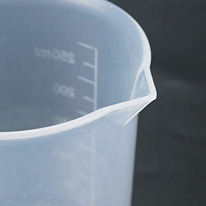 Antrader Kitchen PP Measuring Cup Scientific Plastic Graduated Beaker Transparent 250ml-300ml - size: 250ml-300ml