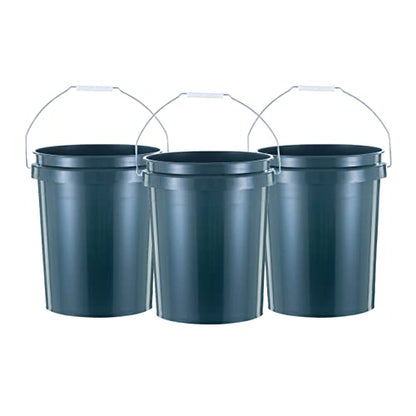 United Solution ECOSense 5 Gallon Bucket, Heavy Duty, Comfortable Handle, Perfect for on The Job, Home Projects, or Cleaning; Made from 90% Recycled Materials.100% Recyclable (Pack of 3) - color: Eco Green