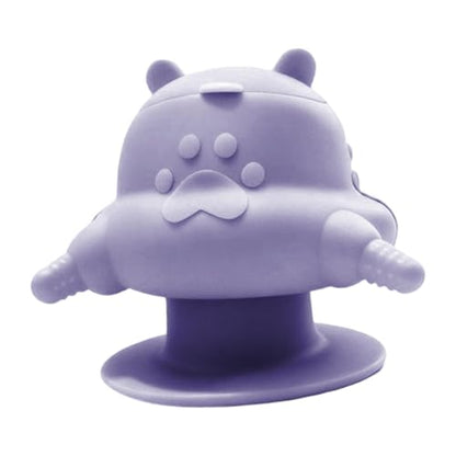 Puppy Feeder with Four Feeding Station Silicone Nursing Bottle Bowl Dispenser Soft Texture Device Suitable for Multiple Pets Breeders Home, Purple - color: Purple