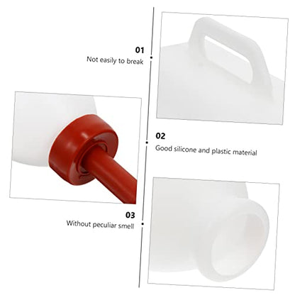 TOYANDONA 2L Calf Nursing Bottle Rubber Nipple Heavy-Duty Plastic Animal Feeding Bottle for Young Livestock for Lambs and Poultry