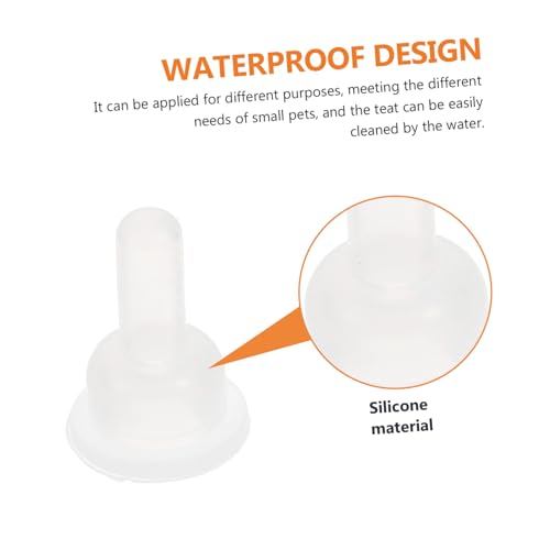 40pcs Silicone Pet Nurser Nipples Replacement Pacifiers for Small Animals for Rabbits and Chinchillas Soft and Safe Feeding Accessories