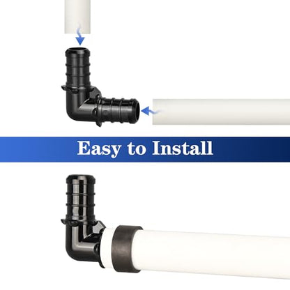 1/2" Poly PPSU Barb Crimp PEX Fitting, 25pcs PEX Fittings, PEX Elbows, No Lead - size: 1/2" Elbow, 25pcs