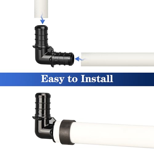1/2" Poly PPSU Barb Crimp PEX Fitting, 50pcs PEX Elbow Fittings, No Lead - size: 1/2" Elbow, 50pcs