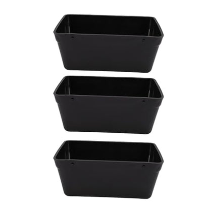 Hanging Poultry Feeder Large Capacity Space Saving Plastic Hanging Chicken Feeder Trough for Farm (Black) - color: Black