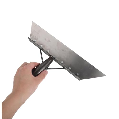Uonlytech Heavy-Duty Manganese Steel Manure Scraper Shovel for Livestock Farm Cleaning, 38cm Metal Excrement Shovel with Multi-use Scraper Tool for Barn and Pasture Maintenance