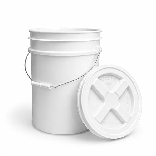 ePackageSupply 5 Gallon Bucket - Food Grade Bucket with Airtight Gamma Seal Screw-On Lid, BPA-Free, Heavy-Duty 90 Mil HDPE Plastic, Bulk Storage, Durable Container, Made in USA, White/White, 3 Packs - color: White/White, size: 3 Packs