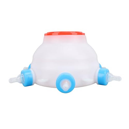 Lamb Feeding Bucket, 6 Pacifiers Small Animal Milk Feeder, 2.5L Lamb Drink Nipples, Piglets Feeder, Livestock Teat Milk Feeding Tool Raising Equipment
