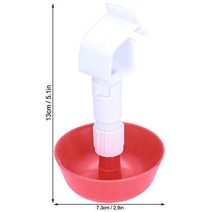 Yosoo Chick Water Drinker 10Pcs Poultry Drinking Cups 360-Degree Watering System with Adjustable for Chicks Square Tube