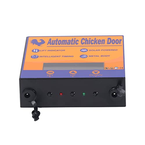 Automatic Chicken Coop Door, Automatic Chicken Coop Door Solar Powered, with Time Setting Rolling Curtain Chicken Door Opener for Duck Goose