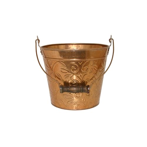 Headwind Vintage Collection - Floral New Penny Planter with Handles – 8 Inch Medium Flower Pots Decorative Plant Indoor – Plant Pots Indoor with Drainage By Robert Allen - color: New Penny, size: 8"