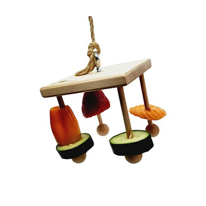 Enrichment Toy Turning Hanging for Guinea Pigs, Rabbits, Birds, Rats and Other Small Pets! Load with Veggies and Fruit (Hanging Toy) - style: Hanging Toy