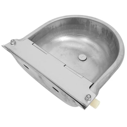 GALPADA Heavy-Duty Automatic Waterer for Cattle Stainless Steel Drinking Bowl with Float Valve Convenient Livestock Water Feeder for Cows Horses Sheep and Goats