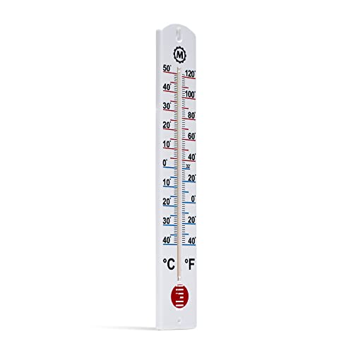 MARATHON Vertical Outdoor Wall Thermometer, 16 Inch Weather-Resistant Temperature Gauge with Large Easy-Read Numbers